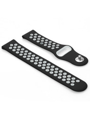 BeCover Xiaomi Amazfit/Samsung 22 mm Чорний Black/White (707130)