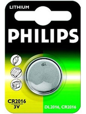 Батарейка Philips CR2016 Lithium 1шт (CR2016/01B)