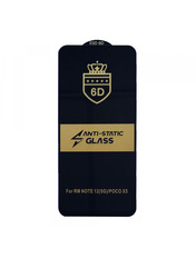 Захисне скло 5D Anti-static для Xiaomi Redmi Note 12 4G/Note 12 5G/Poco X5 Black (OEM) глянсове OEM