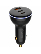 Автомобільний зарядний пристрій Gelius GP-CC01 160W 1 USB-A + 2 USB-C Black (101285) 1 USB-A + 2 USB-C Відсутній Black