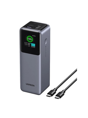 Павербанк Ugreen Nexode Smart Display 2xUSB-C + 1xUSB-A 200W 25000mAh Space Gray (35525)