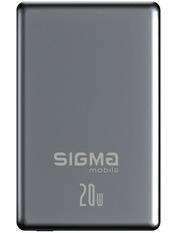 Павербанк Sigma X-power SI05A7QL-MAG 1xUSB-C 5000 20 20W 5000mAh Grey (4827798359419) Сірий