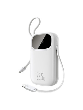 Павербанк Baseus EnerFill FC31 Digital Display 2xUSB-C + 1xUSB-A 22,5W 20000mAh Moon White (P10082107213-00)