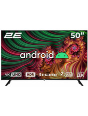Телевізор 2E A07K 50" Smart TV Чорний (2E-50A07K) Чорний 50"