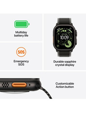 Смарт-годинник Apple Watch Ultra 3 GPS+Cellular 49mm Black Titanium (MF1H4)