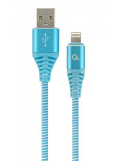 Кабель синхронізації Cablexpert CC-USB2B-AMLM USB to Lightning Blue 10.5W 2m Blue (CC-USB2B-AMLM-2M-VW)