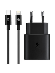 Мережевий зарядний пристрій ArmorStandart AR-TA800 25 1 USB-C Type-C to Lightning Black (1 USB-C) 25W + кабель Type-C to Lightning Black (ARM77721)