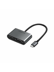 USB-хаб Ugreen UGR-50505 Type-C (1xUSB 3.0 + 1xHDMI + 1xVGA) Space Gray (UGR-50505)