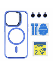 Чохол Stand Case with MagSafe and Camera Lenses для Apple iPhone 15 Pro Blue Blue (6908173254)