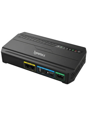 ДБЖ для роутера Trinix TRX-MUPS 1848 1xDC+1xUSB+1xType-C+PoE OUT 18W 24Ah  LiFePo4 5V/9V/12V/24V/48V Black (42-00173)