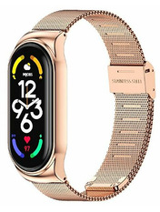 BeCover Metal Mi Band 5/6/7 Рожевий Rose Gold (707496)