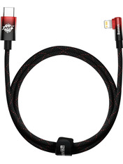 Кабель синхронізації Baseus MVP 2 Elbow-shaped Type-C to Lightning Black/Red 20W 1m 90° Black/Red (CAVP000220)