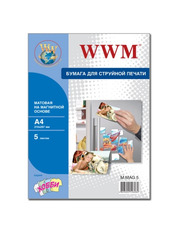 Папір Кольоровий WWM M.MAG.5 A4 5 арк., щільність 650 г/м2