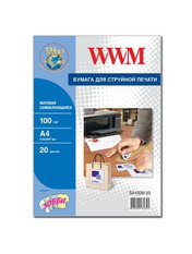 Папір Кольоровий WWM SA100M.20 A4 20 арк., щільність 100 г/м2