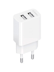 Мережевий зарядний пристрій Gelius GP-HC059 (2 USB-A) 12W White (98754)