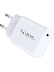 Мережевий зарядний пристрій Choetech Q5004-EU-WH (1 USB-C) 20W White