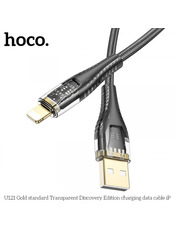 Кабель синхронізації Hoco U121 Transparent DiscoveryType-C to Lightning 1,2m Black
