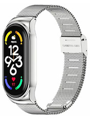 BeCover Metal Mi Band 5/6/7 Сріблястий Silver (707494)