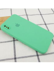 Чохол Silicone Case Square Full Camera для Apple iPhone X/XS Spearmint