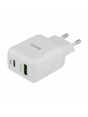 Мережевий зарядний пристрій Hoco N5 Black Type-C to Lightning (1 USB-A + 1 USB-C) 20W + кабель Type-C to Lightning Black