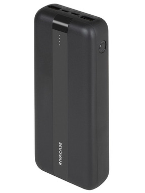 Павербанк RivaCase Rivapower VA2081 1xUSB-C + 2xUSB-A 10W 20000mAh Black