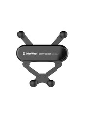Автомобільний тримач ColorWay Gravity Sensor Решітка Black (CW-CHG11-BK)