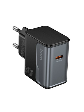 Мережевий зарядний пристрій Hoco CS72A (1 USB-C) 30W Midnight Black