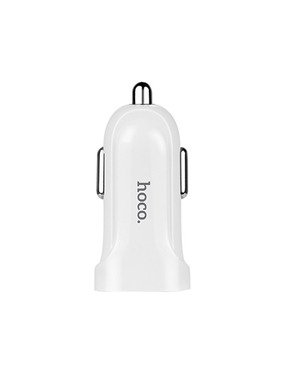 Автомобільний зарядний пристрій Hoco Z2 24W 1 USB-A +кабель Lightning White