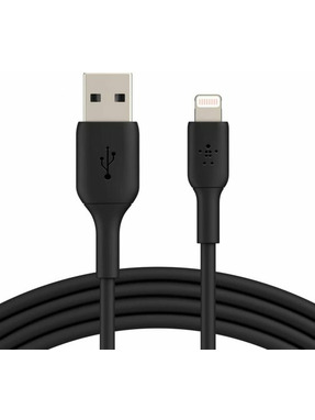 Кабель синхронізації Belkin PVC USB to Lightning 1m Black (CAA001BT1MBK)