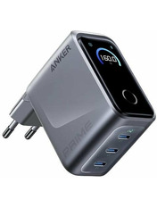 Мережевий зарядний пристрій Anker GaN Prime Charger Відсутній 160 3 USB-C Silver (3 USB-C) 160W Silver (A2687341)