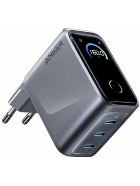 Мережевий зарядний пристрій Anker GaN Prime Charger (3 USB-C) 160W Silver (A2687341)