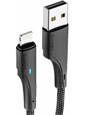 Кабель синхронізації Essager Rousseau USB to Lightning 0,25m Black (EXCL-LSB01)