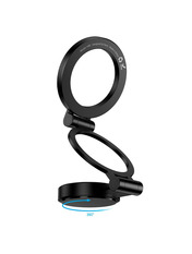 Автомобільний тримач Hoco H98 Rider folding Ring Magnetic Чорний Дифлектор/Панель Black