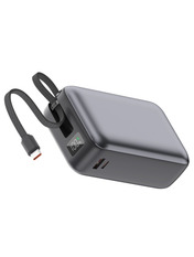 Павербанк Vinga Display Cable 2xUSB-C + 1xUSB-A Black 65 30000 65W 30000mAh Black (VPBB3065C)