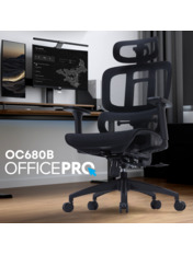 Ігрове крісло OfficePro OC680 Чорний Black (OC680B)