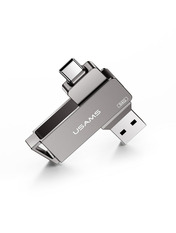 USB накопичувач Usams Rotatable Type-C OTG USB3.0 16 ГБ 16GB Dark Gray (US-ZB198)