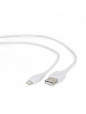 Кабель синхронізації Cablexpert CC-USB2-AMLM USB to Lightning White 0,1 12.5W 0,1m White (CC-USB2-AMLM-W-0.1M)