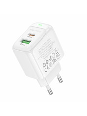 Мережевий зарядний пристрій Borofone BAS45A (1 USB-A + 1 USB-C) 30W White Відсутній