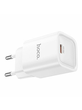 Мережевий зарядний пристрій Hoco C148A (1 USB-C) 30W White