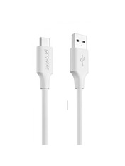 Кабель синхронізації Proove Striped Silicone USB to Type-C White 20W 1m White (CCSS60001202)