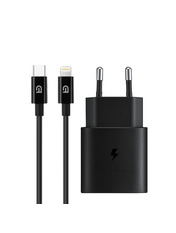 Мережевий зарядний пристрій ArmorStandart AR-TA800 25 1 USB-C Type-C to Lightning Black (1 USB-C) 25W + кабель Type-C to Lightning Black (ARM77721)