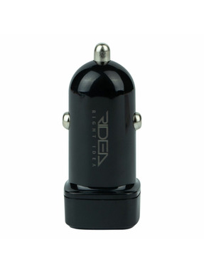 Автомобільний зарядний пристрій Ridea RCC-21 24W 2 USB-A +кабель MicroUSB Black