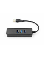 USB-хаб Dynamode USB-A (3xUSB 3.0 + Ethernet) Black (USB3.0-Type-A-RJ45-HUB3)