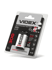 Акумуляторна батарейка Videx 6HR61 Krone Ni-MH 300 1 300mAh 1шт (24477)