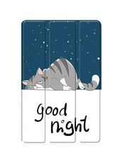 Чохол BeCover Smart Case Samsung Galaxy Tab A11 SM-X133/X135 8.7" Чорний Good Night Good Night (713969)