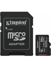 Карта пам'яті Kingston Canvas Select Plus 64 ГБ Так Class 10 UHS-I microSD 64GB Class 10 UHS-I + SD-adapter