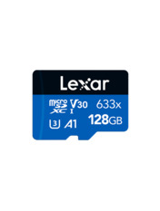 Карта пам'яті Lexar High-Performance 633x Blue UHS-I U3 Так 128 ГБ microSDXC 128GB UHS-I U3 + SD-adapter (LMS0633128G-BNAAA)