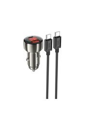 Автомобільний зарядний пристрій Hoco Z50 Leader 48W 1 USB-A + 1 USB-C Metal Grey Відсутній