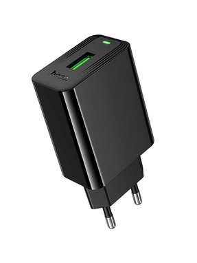 Мережевий зарядний пристрій Hoco CS92A Leader (1 USB-A) 18W Black