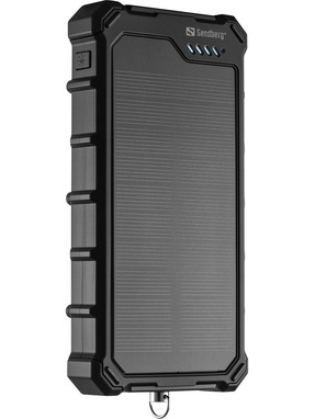 Павербанк Sandberg Solar Powerbank CampLED 1xUSB-C + 1xUSB-A 22,5W 10000mAh Black (421-23)